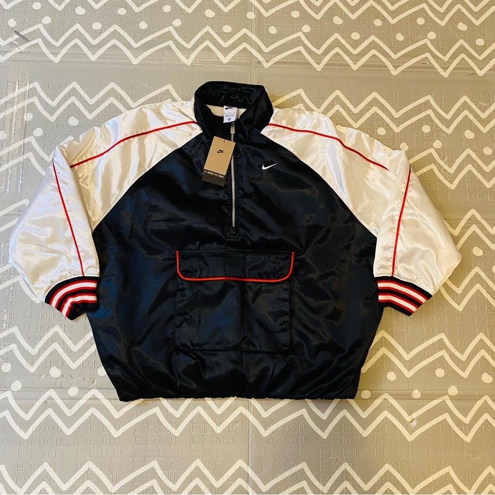 Nike Black and White Jacket with Red Trim